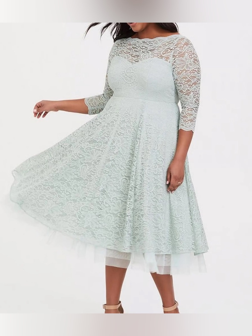 torrid Lace Midi Dress in Sage Green NWT